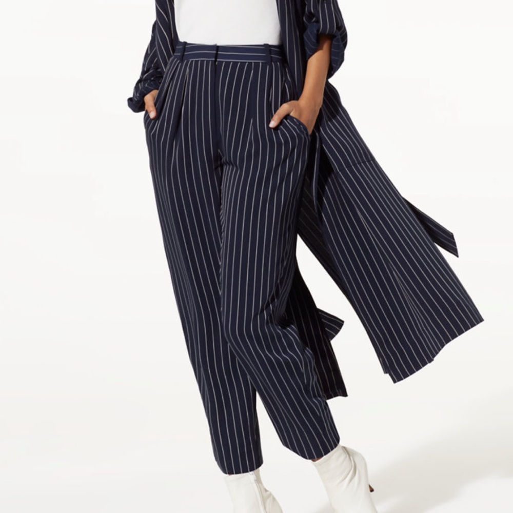 Babaton Modesto Navy Pin Stripe Trousers
